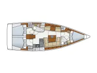 Hanse 415 - Layout image