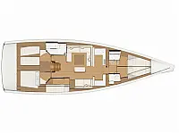 Dufour 520 Grand Large - Layout image