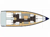 Bavaria C45 - Layout image