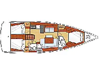 Oceanis 45 (3 cbs) - Layout image