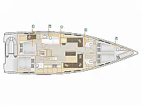 Hanse 548 - Layout image