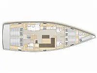 Hanse 508 - Layout image