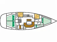 Oceanis 411 Clipper - Layout image