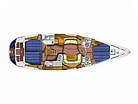 Sun Odyssey 49DS - Layout image