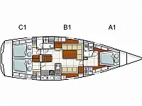 Hanse 470 - Layout image
