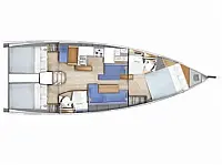 Sun Odyssey 410 Performance - New sail - Layout image
