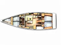 Hanse 505 - Layout image