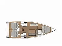 Dufour 390 Grand Large - Layout image