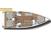 Dufour 390 - Layout image