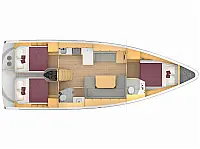 Bavaria C42 - Layout image