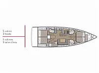 Oceanis 51.1 - Layout image