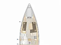 Hanse 348 - Layout image