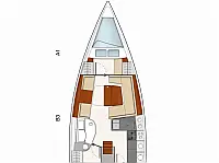 Hanse 385 - Layout image