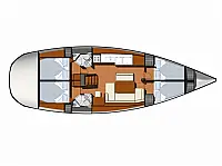 Sun Odyssey 44 i - Layout image