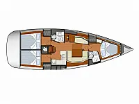 Sun Odyssey 42 i - Layout image