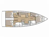 Oceanis 40.1 - 4 cab - Layout image