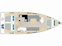 Hanse 410 - Layout image