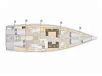 Hanse 588 - Layout image