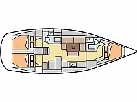 Dufour 405 Grand Large - Layout image