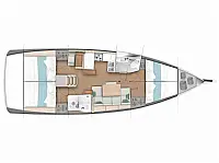 Sun Odyssey 440 - Layout image