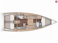 Dufour 390 - Layout image