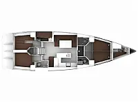 Bavaria Cruiser 56 - Layout image