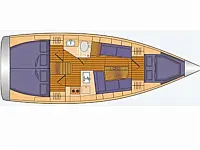 Hanse 348 - Layout image