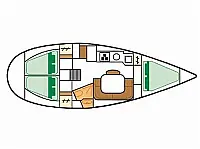 Sun Odyssey 33 - Layout image