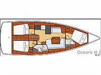 Oceanis 41.1 - Layout image