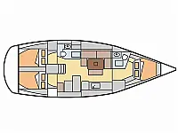 Dufour 405 - Layout image