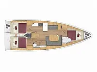 Bavaria C38 - Layout image