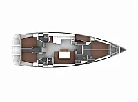 Bavaria 51 Cruiser - Layout image