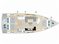 Hanse 460 - Layout image