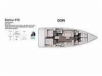 Dufour 470 - Layout image