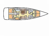 Dufour 512 Grand Large - Layout image