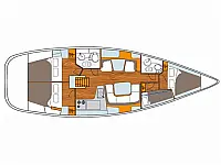 Sun Odyssey 43  - Layout image