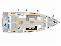 Hanse 460 - Layout image