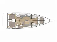 Oceanis 46.1 - 11 berths - Layout image