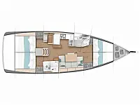 Sun Odyssey 440 - Layout image