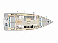 Hanse 460 - Layout image