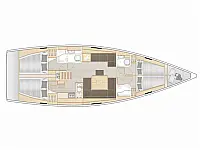 Hanse 458 - Layout image