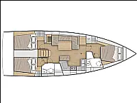 Sunsail 42 - Layout image