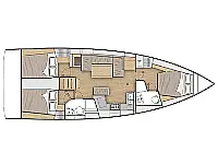 Sunsail 42 - Layout image