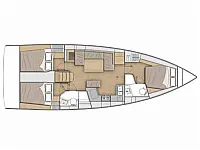 Sunsail 42 - Layout image