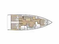 Oceanis 40.1 (3cab) - Layout image