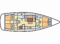 Dufour 445 Grand Large - Layout image