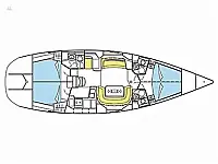 Sun Odyssey 49DS - Layout image