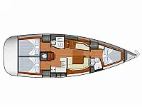 Sun Odyssey 43  - Layout image