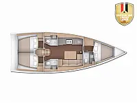 Dufour 390 Grand Large - Layout image