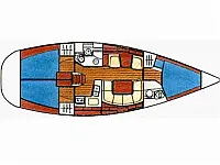 Sun Odyssey 40 - Layout image